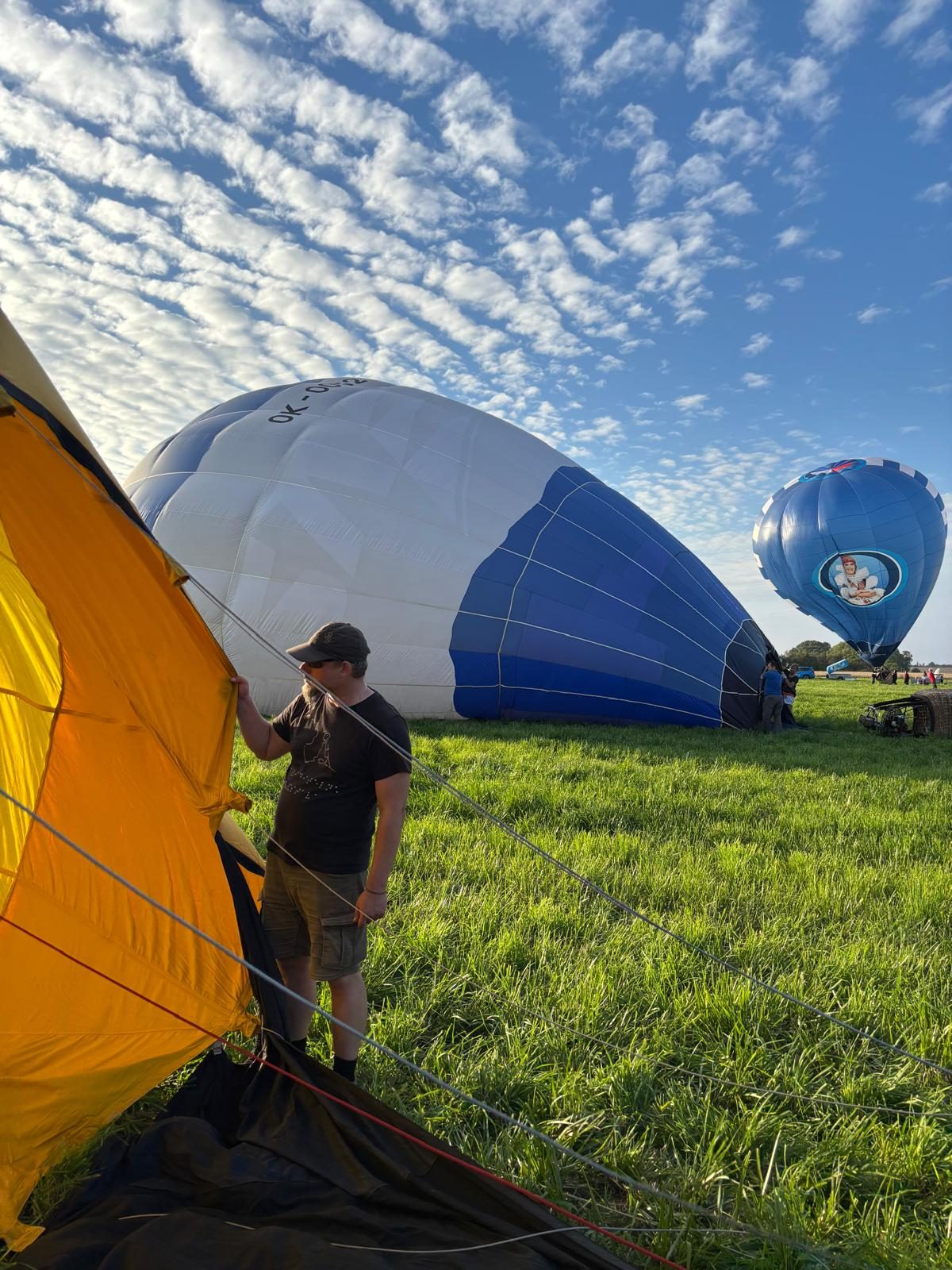 let balonem Farma Bláto – panorama Sázavy